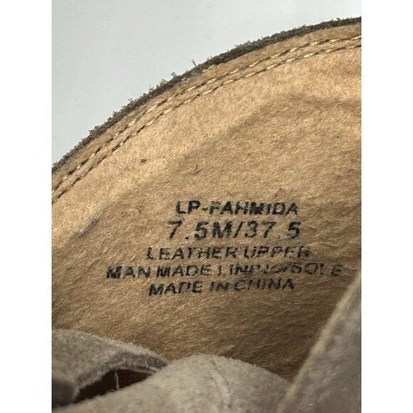 Lucky Brand Fahmida Ankle Boots Booties Brown Suede Women’s 7.5 Tan Casual - Picture 8 of 8